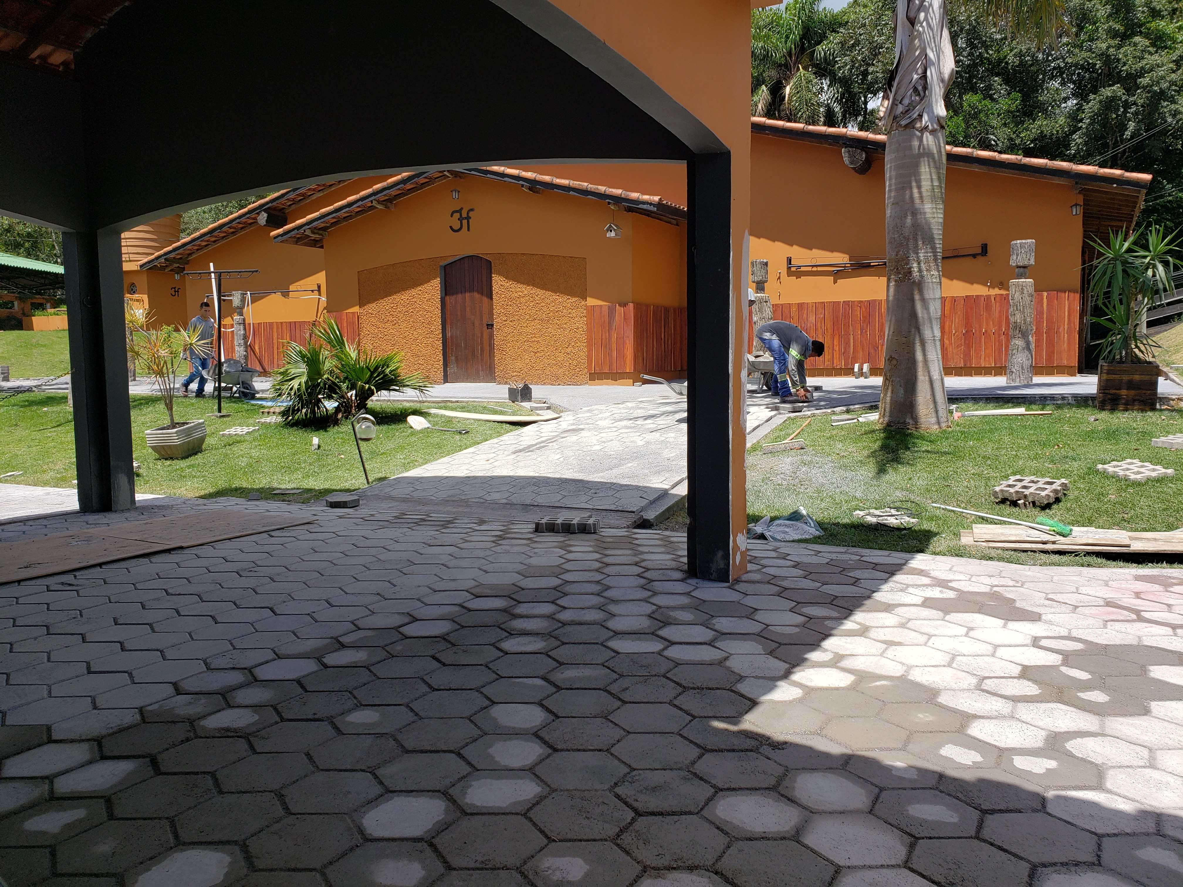 Piso Intertravado Sextavado